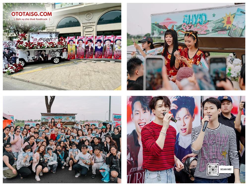 Ô Tô Tải Sài Gòn chuyên cho thuê xe Food Truck, xe Kombi support thần tượng